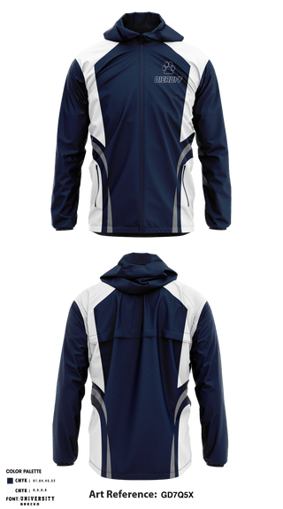 Windbreaker, Louis E Dieruff High School Cheer, School Spirit Store, Teamtime, Team time, sublimation, custom sports apparel, team uniforms, spirit wear, spiritwear, sports uniforms, custom shirts, team store, custom team store, fundraiser sports, apparel fundraiser