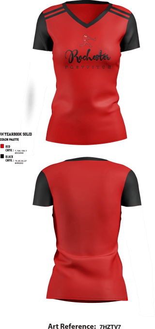 Women's Short Sleeve Vneck Shirt, Rochester Fastpitch, Softball, Teamtime, Team time, sublimation, custom sports apparel, team uniforms, spirit wear, spiritwear, sports uniforms, custom shirts, team store, custom team store, fundraiser sports, apparel fundraiser