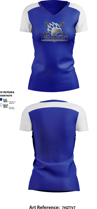 Women's Short Sleeve Vneck Shirt, Bennington Athletic League, Softball, Teamtime, Team time, sublimation, custom sports apparel, team uniforms, spirit wear, spiritwear, sports uniforms, custom shirts, team store, custom team store, fundraiser sports, apparel fundraiser