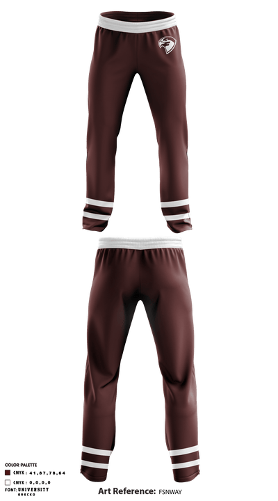 Fairmont State University Golf 97095145 Sweatpants - 1
