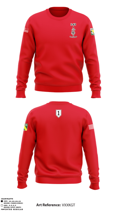 HHC 1-63AR Snipers 84221714 Crew Neck Sweatshirt - 2