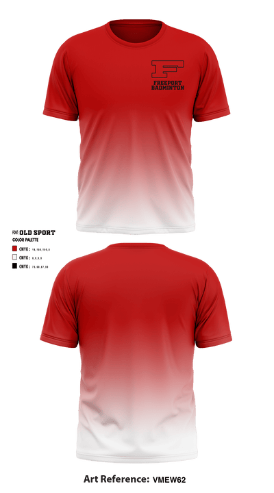 Freeport High School Badminton 65424320 Short Sleeve Performance Shirt - 1