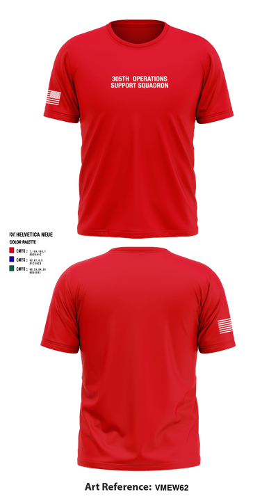 305th  Operations Support Squadron 52464357 Short Sleeve Performance Shirt - 1