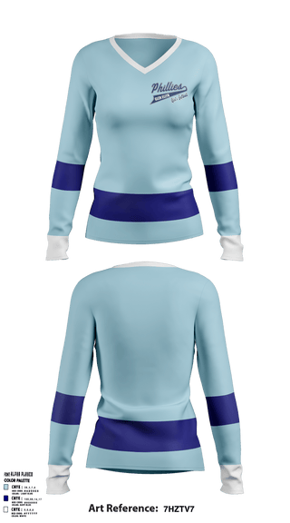 Women's Long Sleeve Vneck Shirt, Glen Ellyn Girls Softball, Spirit Store, Teamtime, Team time, sublimation, custom sports apparel, team uniforms, spirit wear, spiritwear, sports uniforms, custom shirts, team store, custom team store, fundraiser sports, apparel fundraiser