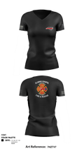 Clarks Chapel Fire & Rescue 66405091 Women's Short Sleeve V-neck Shirt - 2