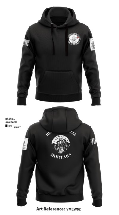 MORTAR, HHC, 1-8CAV 36118103 Hoodie - 1