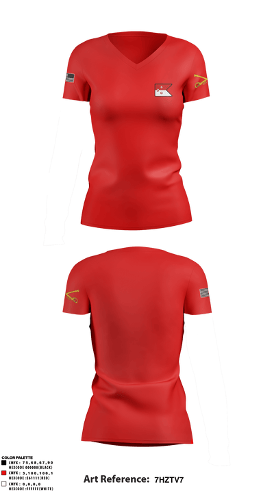 Kraken Troop 11839829 Women's Short Sleeve V-neck Shirt - 8