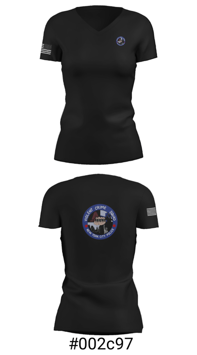 Violent crime squad 63022699 Women's Short Sleeve V-neck Shirt - 27