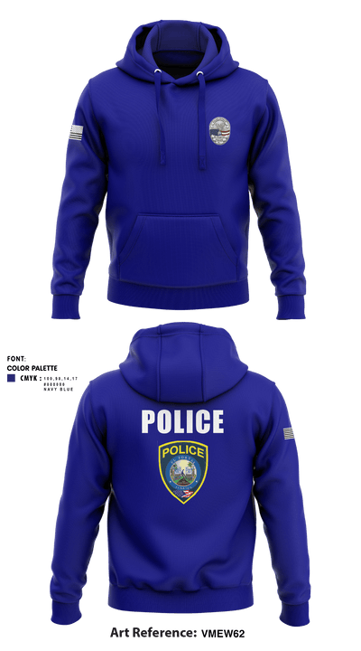 El Portal Police Department 22323429 Hoodie - 2