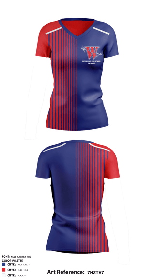 Women's Short Sleeve Vneck Shirt, Waterford High School Swimming, School Spirit Store, Teamtime, Team time, sublimation, custom sports apparel, team uniforms, spirit wear, spiritwear, sports uniforms, custom shirts, team store, custom team store, fundraiser sports, apparel fundraiser