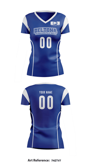 Women's Short Sleeve Vneck Shirt, Deltona High School basketball, Women's Basketball, Teamtime, Team time, sublimation, custom sports apparel, team uniforms, spirit wear, spiritwear, sports uniforms, custom shirts, team store, custom team store, fundraiser sports, apparel fundraiser