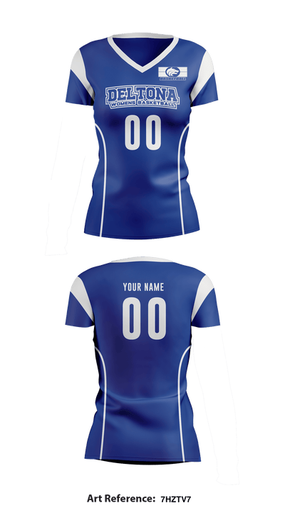 Deltona High School basketball 29204640 Women's Short Sleeve V-neck Shirt - 1