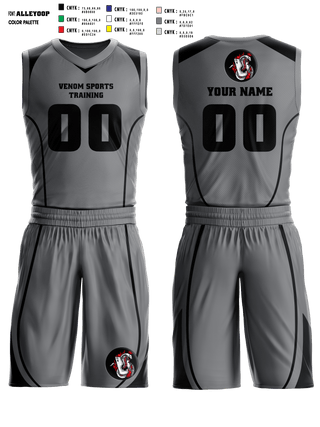 Basketball Uniform, Venom Sports Training, Men's Basketball, Teamtime, Team time, sublimation, custom sports apparel, team uniforms, spirit wear, spiritwear, sports uniforms, custom shirts, team store, custom team store, fundraiser sports, apparel fundraiser