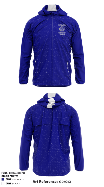 Wyoming High School Tennis 90911536 Windbreaker - 1