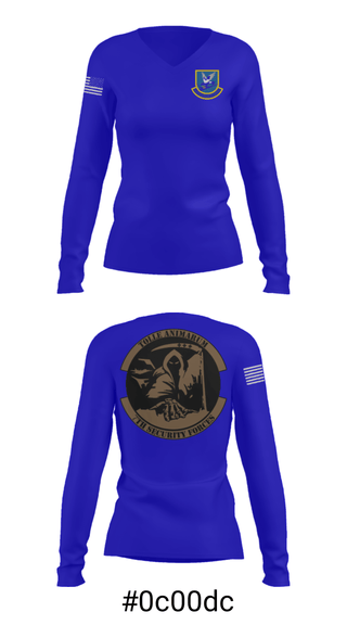 Women's Long Sleeve Vneck Shirt, , Air Force, Teamtime, Team time, sublimation, custom sports apparel, team uniforms, spirit wear, spiritwear, sports uniforms, custom shirts, team store, custom team store, fundraiser sports, apparel fundraiser