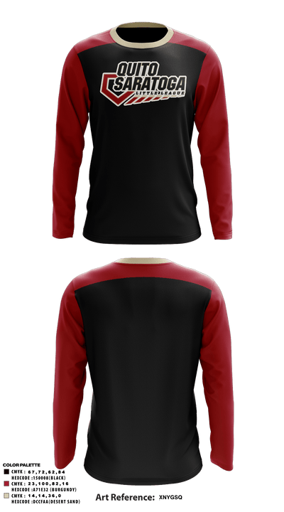 Quito Saratoga Little League 46675389 Long Sleeve Performance Shirt - 1