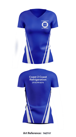 Women's Short Sleeve Vneck Shirt, Coast 2 Coast Refrigeration, Business, Teamtime, Team time, sublimation, custom sports apparel, team uniforms, spirit wear, spiritwear, sports uniforms, custom shirts, team store, custom team store, fundraiser sports, apparel fundraiser