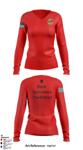 Fox company 2/104th avn 85091525 Women's Long Sleeve V-neck Shirt - 1
