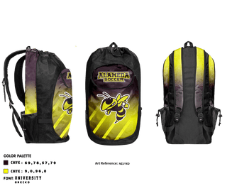 Gear Bag, Alameda High School Soccer, Men's Soccer, Teamtime, Team time, sublimation, custom sports apparel, team uniforms, spirit wear, spiritwear, sports uniforms, custom shirts, team store, custom team store, fundraiser sports, apparel fundraiser