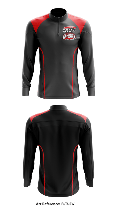 Clark Atlanta University Basketball 73272804 Quarter Zip Jacket - 1