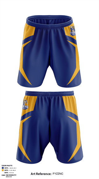 Athletic Shorts With Pockets, Tigers, Football, Teamtime, Team time, sublimation, custom sports apparel, team uniforms, spirit wear, spiritwear, sports uniforms, custom shirts, team store, custom team store, fundraiser sports, apparel fundraiser