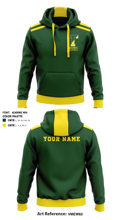 Taconic High School Volleyball 26091009 Hoodie - 4