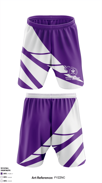 Burbank Titans Youth Football 7935190 Athletic Shorts With Pockets - 1