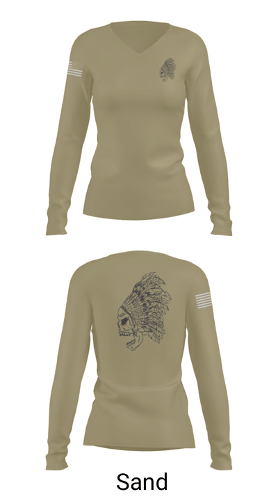 MASS-1 95800684 Women's Long Sleeve V-neck Shirt - 42