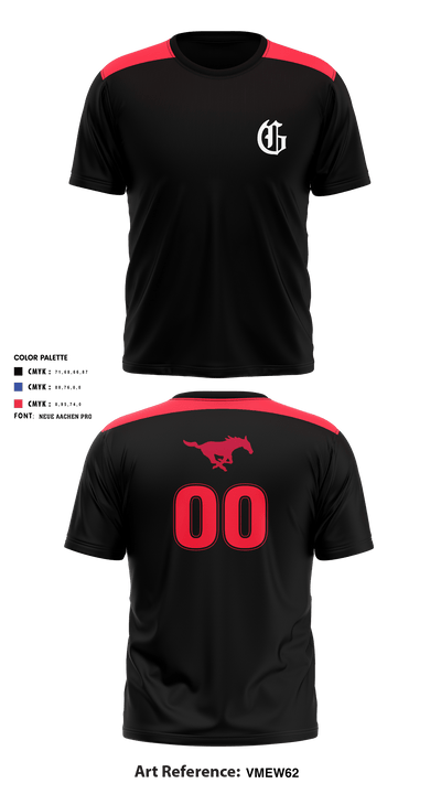Grapevine Mustangs 91770240 Short Sleeve Rash Guard Shirt - 1