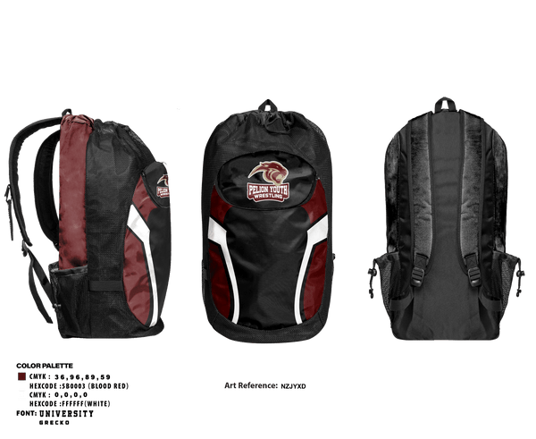 Gear Bag, Pelion Youth Wrestling, Wrestling, Teamtime, Team time, sublimation, custom sports apparel, team uniforms, spirit wear, spiritwear, sports uniforms, custom shirts, team store, custom team store, fundraiser sports, apparel fundraiser