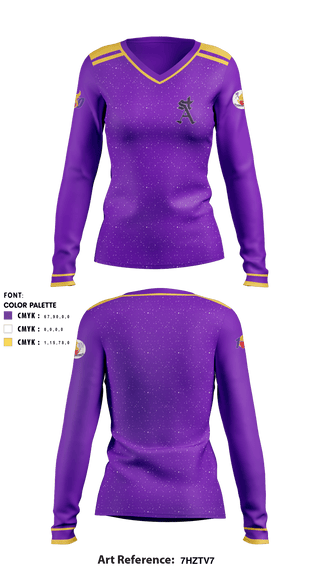 Women's Long Sleeve Vneck Shirt, St. Augustine Saints, Track & Field, Teamtime, Team time, sublimation, custom sports apparel, team uniforms, spirit wear, spiritwear, sports uniforms, custom shirts, team store, custom team store, fundraiser sports, apparel fundraiser