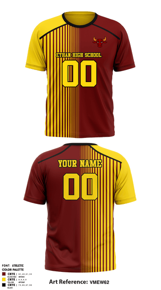 Short Sleeve Performance Shirt, Ethan High School Volleyball, Men's Volleyball, Teamtime, Team time, sublimation, custom sports apparel, team uniforms, spirit wear, spiritwear, sports uniforms, custom shirts, team store, custom team store, fundraiser sports, apparel fundraiser