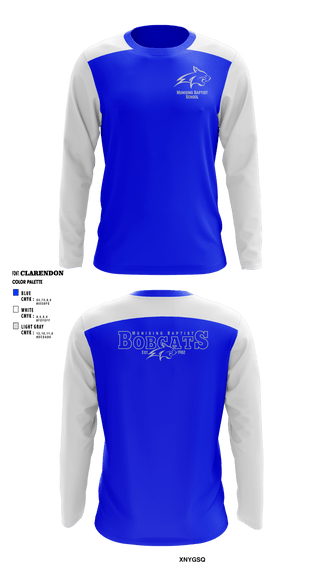 Long Sleeve Performance Shirt, Munising Baptist School Bobcats, Men's Basketball, Teamtime, Team time, sublimation, custom sports apparel, team uniforms, spirit wear, spiritwear, sports uniforms, custom shirts, team store, custom team store, fundraiser sports, apparel fundraiser