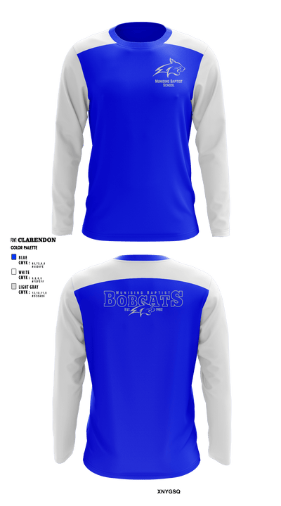 Munising Baptist School Bobcats 47344800 Long Sleeve Performance Shirt - 1