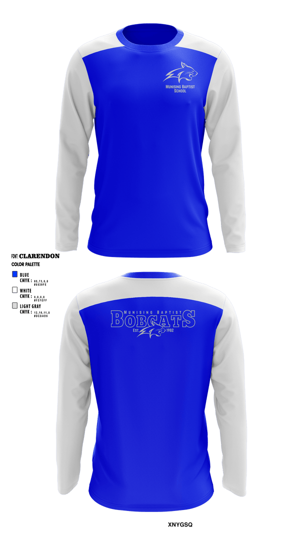Long Sleeve Performance Shirt, Munising Baptist School Bobcats, Men's Basketball, Teamtime, Team time, sublimation, custom sports apparel, team uniforms, spirit wear, spiritwear, sports uniforms, custom shirts, team store, custom team store, fundraiser sports, apparel fundraiser