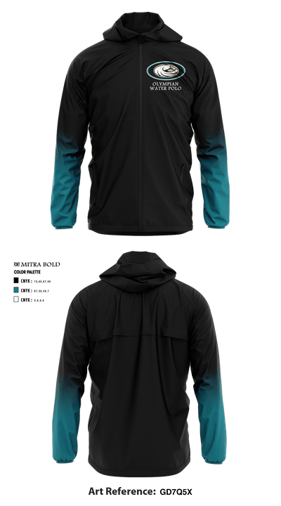 Olympian High School Water Polo 12551921 Windbreaker - 2