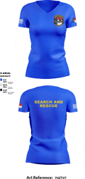 Mountain Rescue Team 1 22343308 Women's Short Sleeve V-neck Shirt - 2