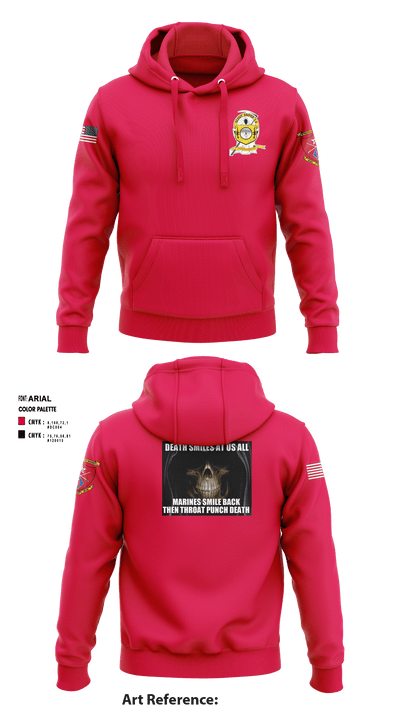 1st Battalion 5th Marines , Grim Reapers 61924302 Hoodie - 2