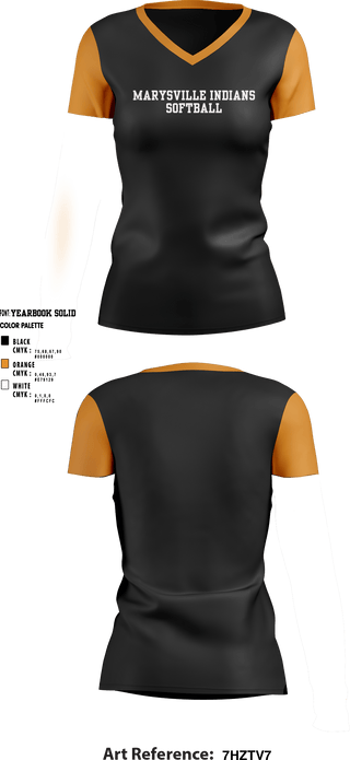 Women's Short Sleeve Vneck Shirt, Marysville indians, Softball, Teamtime, Team time, sublimation, custom sports apparel, team uniforms, spirit wear, spiritwear, sports uniforms, custom shirts, team store, custom team store, fundraiser sports, apparel fundraiser