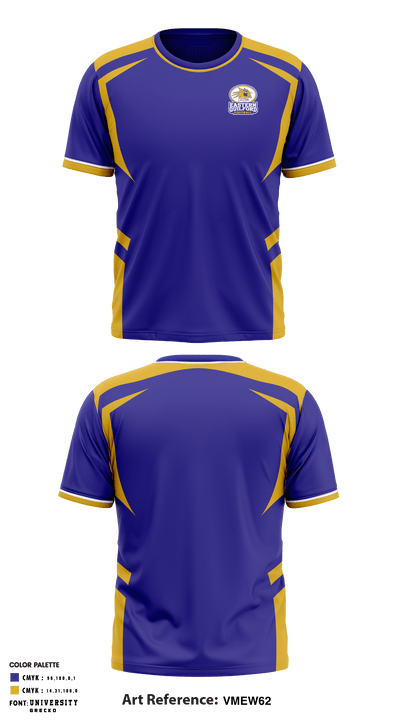 Eastern Guilford Middle School Football 69823464 Short Sleeve Performance Shirt - 2