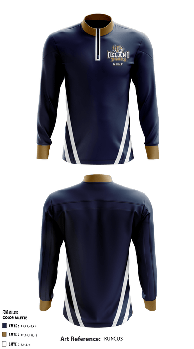 Delano High School Golf 71130151 Quarter Zip Jacket - 1
