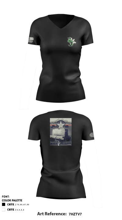 908th AGE Flight 82571870 Women's Short Sleeve V-neck Shirt - 1