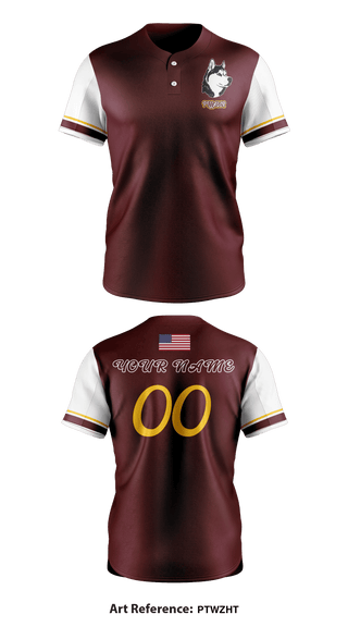 Pillager Softball 34916019 Two Button Softball Jersey - 2