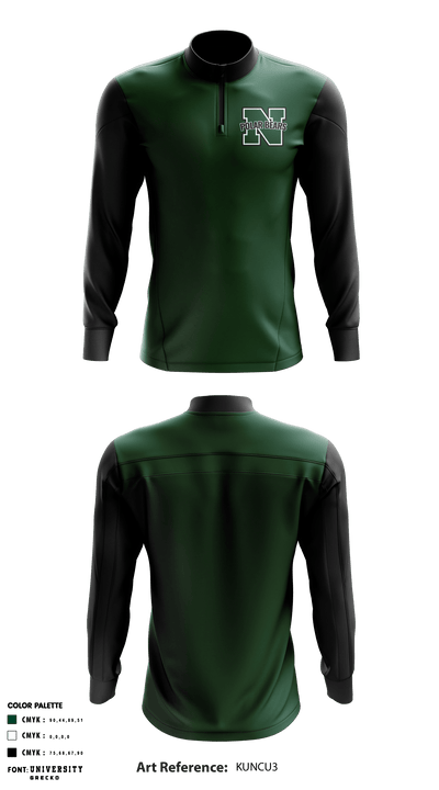 North High School Women's Volleyball 81034390 Quarter Zip Jacket - 1