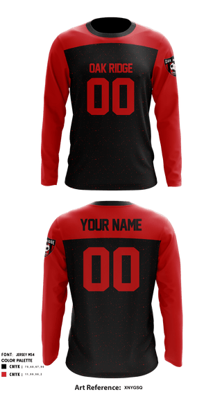 Long Sleeve Performance Shirt, Oak Ridge Youth Association Soccer, Football, Teamtime, Team time, sublimation, custom sports apparel, team uniforms, spirit wear, spiritwear, sports uniforms, custom shirts, team store, custom team store, fundraiser sports, apparel fundraiser