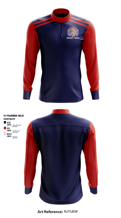 Hershey High School Tennis 13531339 Quarter Zip Jacket - 1