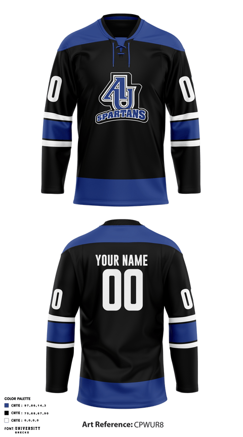 Hockey Jersey, Aurora University Hockey, Hockey, Teamtime, Team time, sublimation, custom sports apparel, team uniforms, spirit wear, spiritwear, sports uniforms, custom shirts, team store, custom team store, fundraiser sports, apparel fundraiser