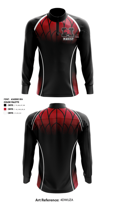 Marist High School basketball 15609017 Quarter Zip Jacket - 1