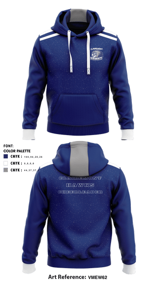 Hoodie, Clairemont Hawks Football & Cheer, , Teamtime, Team time, sublimation, custom sports apparel, team uniforms, spirit wear, spiritwear, sports uniforms, custom shirts, team store, custom team store, fundraiser sports, apparel fundraiser