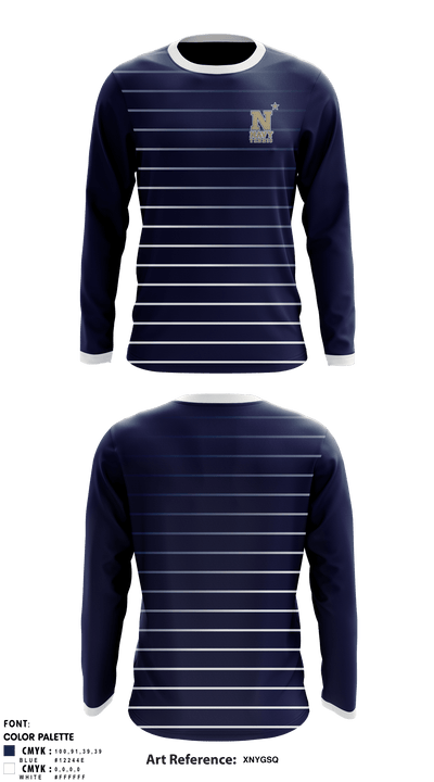 US Naval Academy Women's Tennis 46296376 Long Sleeve Performance Shirt - 1